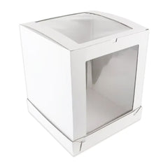 Tall Dual Window Cake Box 12x12x14in (30cm x 30cm x 35cm high)