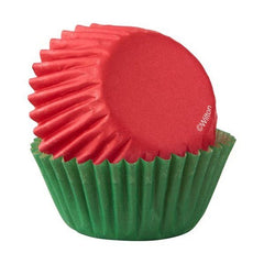 Mini Red and Green Cupcake Wrappers 100pk