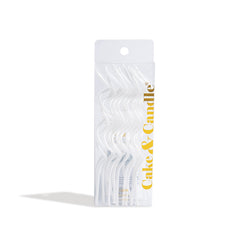 White Swirly Cake Candles 16pk