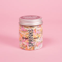 Sugar Free Natural Coloured Pastel Rainbow Jimmies Sprinkles