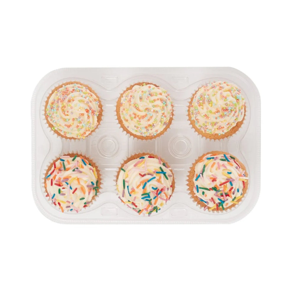 Cupcake Containers for 6 Cupcakes 3pk