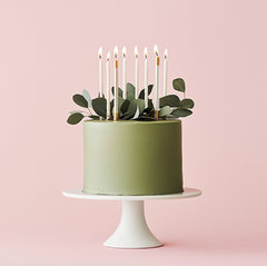 White & Gold Double Dipped Candles 12pk