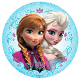 Frozen Anna & Elsa Edible Icing Cake Image