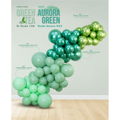 Metallic Aurora Green Balloons