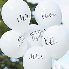 Botanical White Wedding Balloons Bundle 6pk