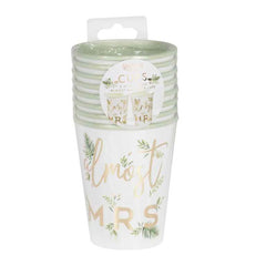 Botanical Hen Party Almost Mrs Cups 8pk