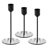 Matte Black Candle Holders 3pk