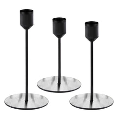 Matte Black Candle Holders 3pk