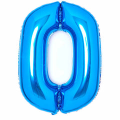 Blue Giant Foil Number Balloon - 0