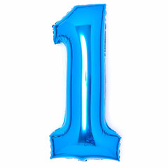 Blue Giant Foil Number Balloon - 1
