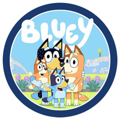 Bluey Family Edible Icing Cake Image