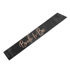 Black Bride To Be Sash