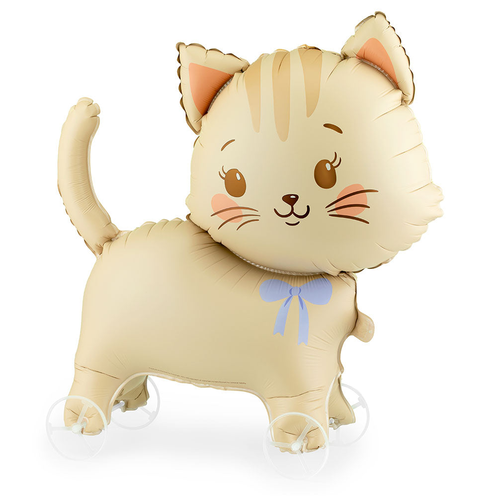 Cat On Wheels Foil Balloon