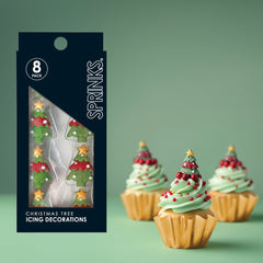 Christmas Tree Icing Decorations 8pk
