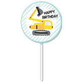 Construction Acrylic Cake Topper