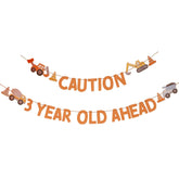 Customisable Age Construction Birthday Bunting