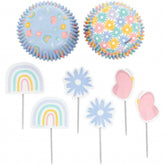 Flowers & Rainbows Spring Cupcake Decorating Kit