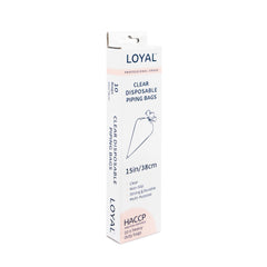 LOYAL Disposable Clear Piping Bags 15" 10pk