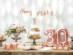Rose Gold Mini Foil Number Balloon - 0