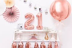 Rose Gold Mini Foil Number Balloon - 1