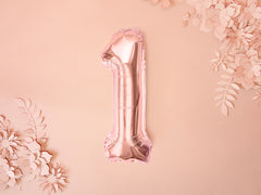 Rose Gold Mini Foil Number Balloon - 1