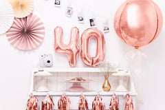 Rose Gold Mini Foil Number Balloon - 4