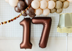 Mocha Giant Foil Number Balloon - 7