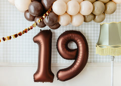 Mocha Giant Foil Number Balloon - 9