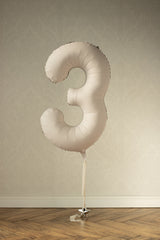 White Sand Giant Foil Number Balloon - 3