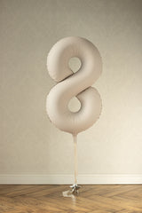 White Sand Giant Foil Number Balloon - 8