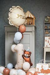 One Ruffle Round Foil Balloon