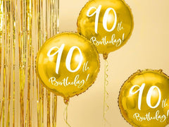 Gold 90th Birthday Foil Balloon