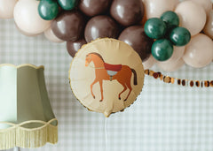 Horse Round Foil Balloon