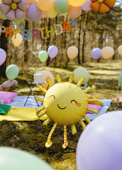 Happy Sun Walking Foil Balloon