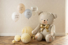 Cream Teddy Bear Foil Balloon