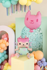 Gabby's Dollhouse Baby Box & Cat Foil Balloon