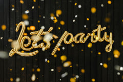 Gold Let's Party Foil Balloons