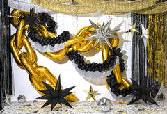 Large Silver Starburst Foil Balloon