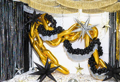 Large Silver Starburst Foil Balloon