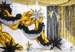 Large Silver Starburst Foil Balloon