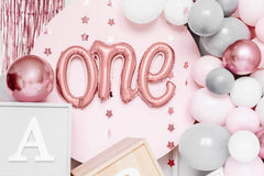 Rose Gold One Script Foil Balloons