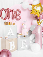 Pink Number 1 Crown Foil Balloon