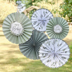 Botanical Baby Fan Decorations