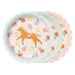 Horse Floral Plates 6pk