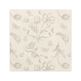 Beige Flower Napkins 12pk