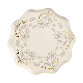 Beige Flower Plates 6pk
