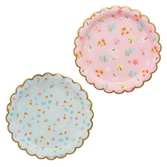 Floral Tea Party Scalloped Plates 8pk