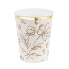 Beige Flower Cups 6pk