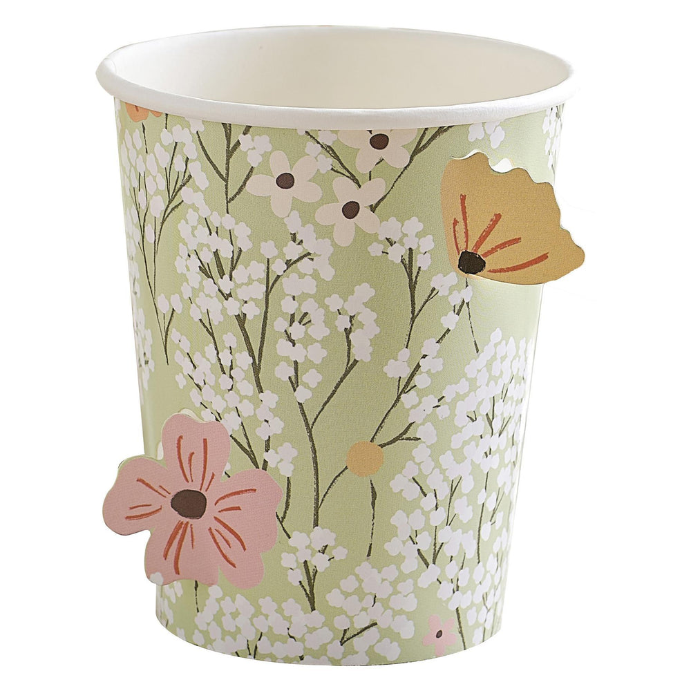 Floral Baby Shower Cups 8pk