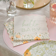 Floral Baby Shower Napkins 16pk